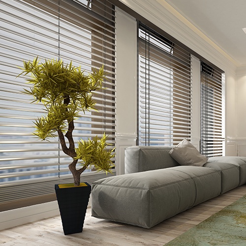 Beautiful relaxation space with custom blinds