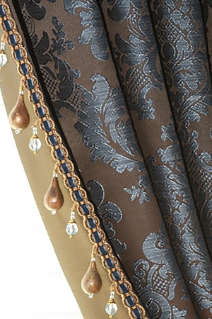 Closeup of custom curtains