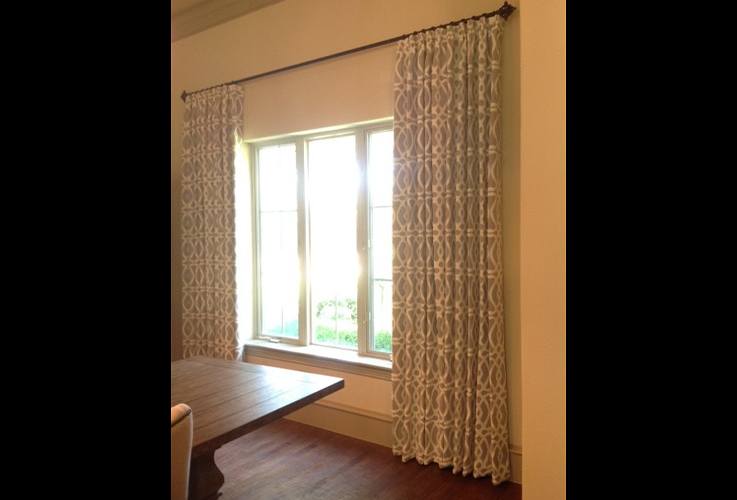 Beautiful drapes covering picture window