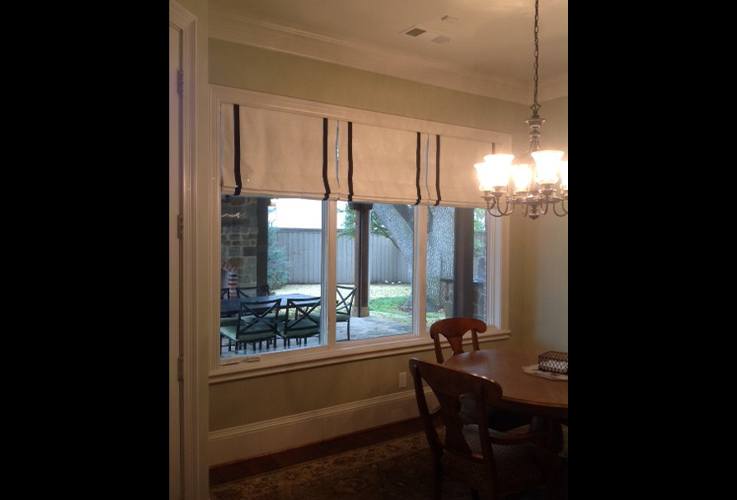 Custom blinds over large window