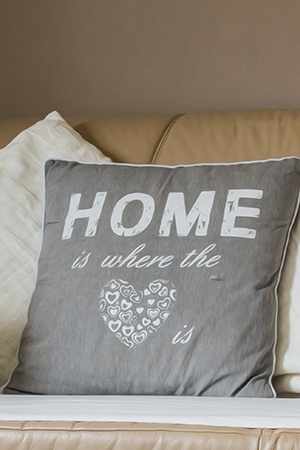 Home is where the heart is pillow