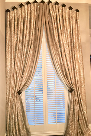 Beautiful custom made gold curtains