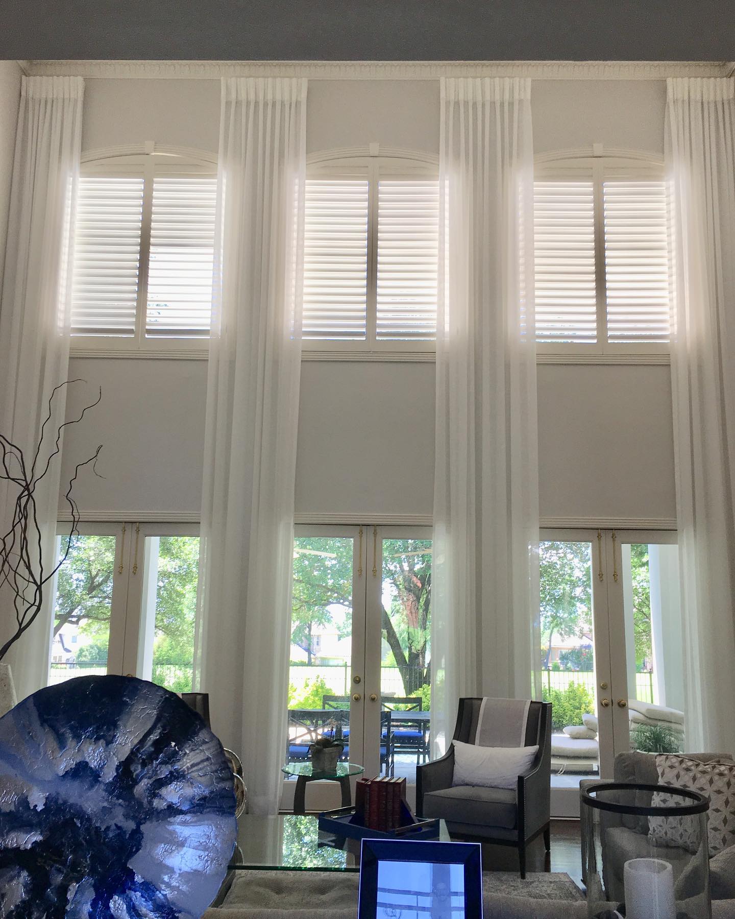 High Ceilings With Custom Curtains