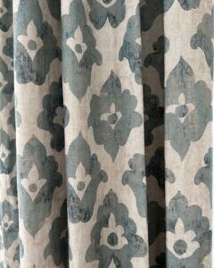 Close-up of beautiful custom drapery