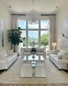 Elegant room with custom drapery