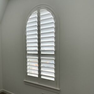 Window with beautiful plantation shutters